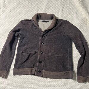 Men's gray Button-Up Cardigan